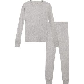 طقم ملابس داخلية حرارية للفتيات من Rene Rofe - قطعتين من قطعة علوية محبوكة وبنطلون طويل (2T-16) in Kuwait