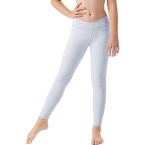 Runhit Girls Athletic Leggings Cross High Waisted Kids Yoga Dance Compression Pants for Teen Workout Running