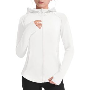 Girls Lightweight Jacket Long Sleeve Zip Up Athletic Hoodie Top UPF50+ Fishing Hiking Sun Protection Outwear