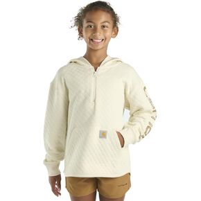 Carhartt Girls' Hoodie Fleece Half-Zip Pullover Hooded Sweatshirt