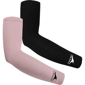 Achiou Cooling Ice Silk Arm Sleeves, Summer UV Sun Protection Compression Sleeves UPF 50+ for Women Volleyball Youth Sports