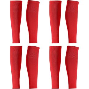 Panitay 4 Pairs Leg Sleeves to Accompany Socks Calf Compression for Soccer, Football, Basketball, Match Your Team Kit