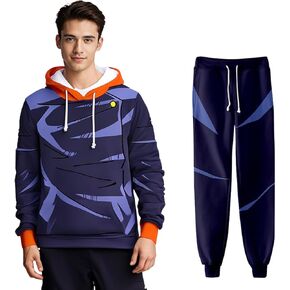 Anime Hoodie and Sweatpants Set Novelty 3D Hoodies JJK Cosplay Tracksuit Hooded Sweatsuit 2 Piece Set