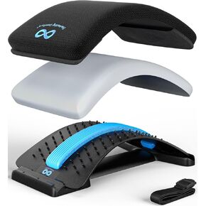 Everlasting Comfort Back Stretcher for Lower Back Pain Relief - Adjustable Spine Decompressor, Lumbar Support, Back Pain Relief Products, with 88 Acupressure Nodes and Memory Foam Pad - Back Cracker