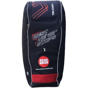 SS Cricket TON County Premium Duflle Cricket Kit Bag - Full Size, Black Color