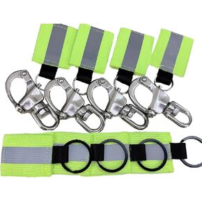 Swivel Buckle Shackle, Firefighter Quick Release Shackle, Reflective Zipper Puller, Marine Sailboat Shackle Quick Release for Sailboat Rigging SCBA Mask Halyard Emergency Buckle Jib Clip