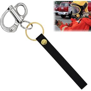 Firefighter Quick Release Shackle Stainless Steel Fixed Snap Shackle Lanyard for SCBA Marine Grade Stainless Steel Fixed Snap Shackle Lanyard
