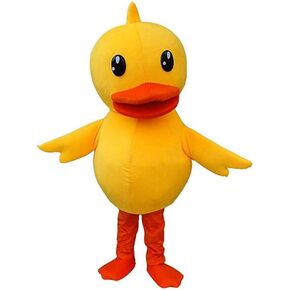 Yellow Duck mascot costume Holiday themed event Halloween party adult Whimsy dress up costume