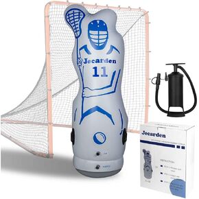 Inflatable Lacrosse Goalie Lacrosse Shot Blocker Dodging Dummy for Lacrosse (Goal NOT Included) with Air Pump Lacrosse Training Equipment for Boys and Girls Training