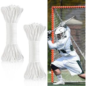 2 Pcs Lacrosse Goal Net Lacing Cord 115ft/35m Long, 4mm Thick, Lacrosse Net Rope for Lacrosse Hockey Soccer Backstop Cage Net Backyard Collegiate High School Youth, Net Not Include