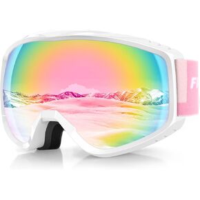 findway OTG Ski Goggles - Over Glasses Snow Snowboard Goggles for Men Women Adult & Youth - Anti-Fog 100% UV Protection