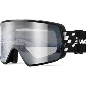 SNOWER Ski Goggles – Anti-Fog, HD OTG Snow Goggles with UV400 Protection, Snowboard Goggles for Men, Women, and Youth