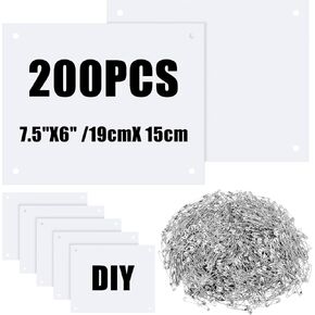 Lyrow 200 Pcs Blank Running Bib Numbers with Safety Pins for Marathon Competition Sports Events Tearproof Waterproof DIY Large Sports Race Audition Numbers Bibs Competitor Numbers 6 x 7.5 Inch