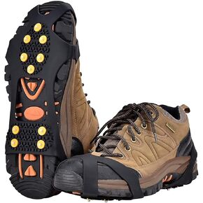 Aliglow Ice Snow Grips Over Shoe/Boot Traction Cleat Spikes Anti Slip Footwear