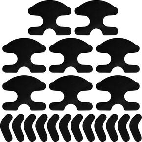 20pcs Ski Snowboard Boots Fitting Pads, EVA Self-Adhesive Snowboard Boots Narrowing Pads Ski Boot Ankle Wrap Pads J Bars Snowboard Boots to Reduce Heel Lift & Ankle Hurt(Black)