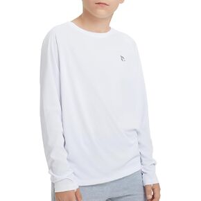 BALEAF Boy's Sun Shirts UPF 50+ Rash Guard UV Protection Swim Tops Quick Dry Lightweight Long Sleeve Clothing