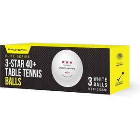 PRO SPIN Ping Pong Balls - 3-Star Premium White Table Tennis Balls | High-Performance 40+ ABS Professional Quality | Ultimate Durability for Indoor & Outdoor Ping Pong Tables