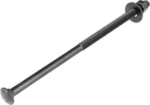 1/2 in. x 3-1/2 in. Black Carriage Bolt Kit Includes 12 Bolts, 12 Washers, and 12 Nuts, Ceramic Black Ruspert Coated for Exterior Use - 2X Rust Resistance of Galvanized by Makers Bolt in Saudi Arabia