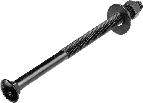 1/2 in. x 3-1/2 in. Black Carriage Bolt Kit Includes 12 Bolts, 12 Washers, and 12 Nuts, Ceramic Black Ruspert Coated for Exterior Use - 2X Rust Resistance of Galvanized by Makers Bolt in Saudi Arabia