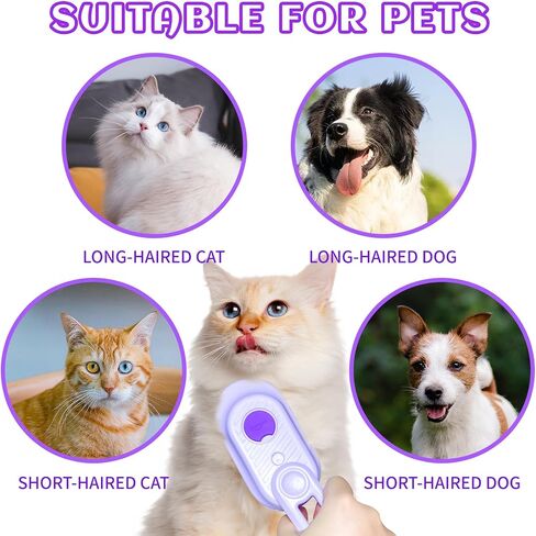 Spritz Defur Comb for Cats, New 3-in-1 Cat Steam Brush for Massaging and Cleaning Shedding Pets, Comb for Long and Short Hair Cats and Dogs Grooming Tool (White) in Saudi Arabia