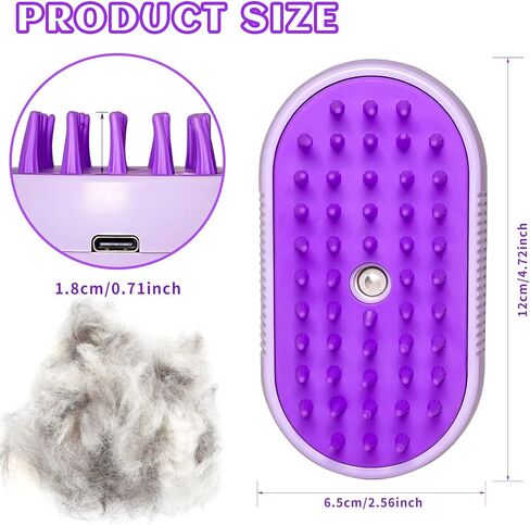 Spritz Defur Comb for Cats, New 3-in-1 Cat Steam Brush for Massaging and Cleaning Shedding Pets, Comb for Long and Short Hair Cats and Dogs Grooming Tool (White) in Saudi Arabia