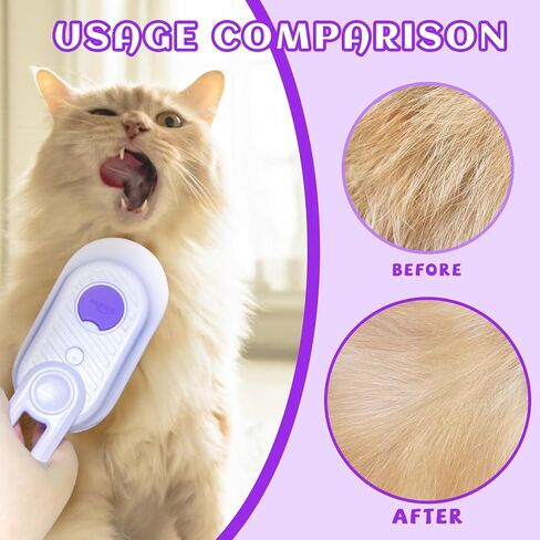 Spritz Defur Comb for Cats, New 3-in-1 Cat Steam Brush for Massaging and Cleaning Shedding Pets, Comb for Long and Short Hair Cats and Dogs Grooming Tool (White) in Saudi Arabia