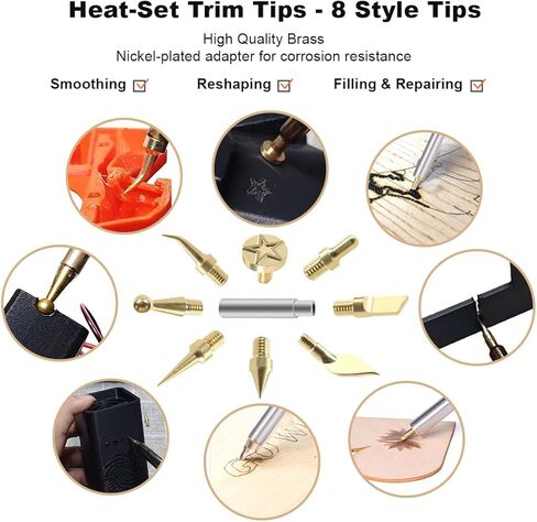 أداة إدخال مجموعة حرارة مكواة اللحام الرقمية بقدرة 90 وات مع أطراف لحام إضافية، ونصائح إدراج مجموعة الحرارة، وإدراج ملولب، وصواميل نحاسية لإدراج الحرارة in Kuwait