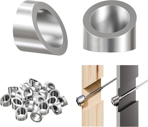 1/4" ID Angle Washers for Cable Railing Stair Ends, Stainless Steel 30 Degree Angle Beveled Washer for 1/8 Inch to 3/16 Inch Cable Railing, 20 Pack Cable Railing Angled Washer in Kuwait