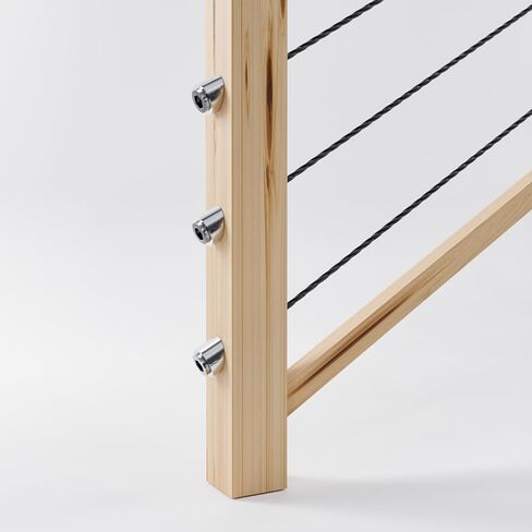 1/4" ID Angle Washers for Cable Railing Stair Ends, Stainless Steel 30 Degree Angle Beveled Washer for 1/8 Inch to 3/16 Inch Cable Railing, 20 Pack Cable Railing Angled Washer in Kuwait