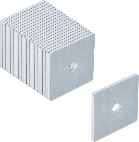 GBGS 20 قطعة 1-5/8 بوصة × 1-5/8 غسالة أطباق مربعة، تقبل مسمار 1/4 بوصة، غسالة مسطحة سميكة 1/8 بوصة in Kuwait