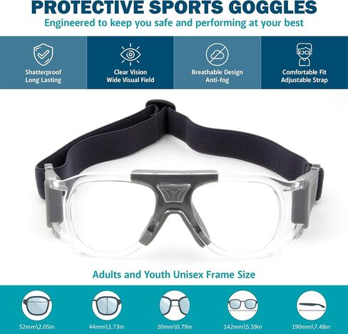 BLUE CUT Safety Outdoor Sports Goggles Unisex Anti Fog Ideal For Basketball Racquetball in Saudi Arabia