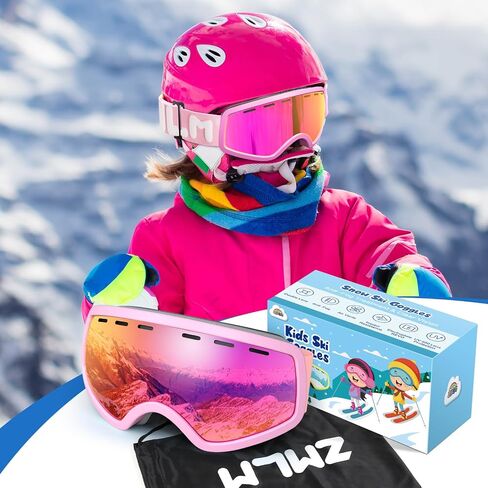 ZMLM kids Ski Snowboard Goggles: Kids Ski Goggles UV Protection Dustproof Winter Snow Skiing Goggles for Girls Boys in Saudi Arabia