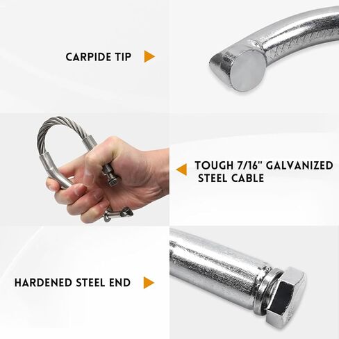 مجموعة أدوات خدش الجليد من Ice Scratchers متوافقة مع Polaris وArctic Cat وSki-Doo وLynx - مجموعة أدوات خدش الجليد بالكابل لعربات الثلج ذات التروس العكسية وغير العكسية مع ارتفاعات المسار أكثر من 2.5 بوصة in Kuwait