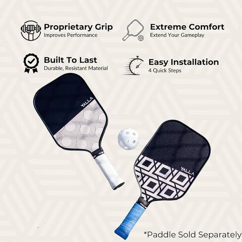 Pickle Grips Pickleball Paddle Grip Tape - Overgrip Grip Wrap for Pickleball Racket - Moisture Wicking Paddle Grip Wrap (2 Pack) in Saudi Arabia