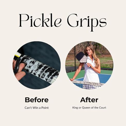 Pickle Grips Pickleball Paddle Grip Tape - Overgrip Grip Wrap for Pickleball Racket - Moisture Wicking Paddle Grip Wrap (2 Pack) in Saudi Arabia