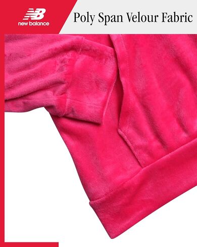 New Balance Girls' Sweatsuit Set - 2 Piece Velour Pullover Hoodie and Flare Jogger Pants - Activewear Set for Girls (7-12) in Saudi Arabia