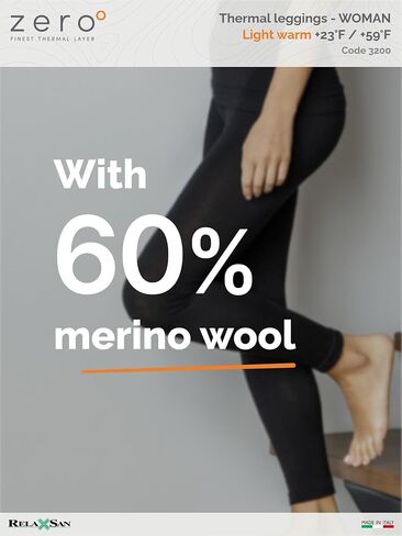 Relaxsan Zero 3200 – Women's Thermal Long Johns Breathable Base Layer Leggings in Dryarn Fiber and Merino Wool in Saudi Arabia