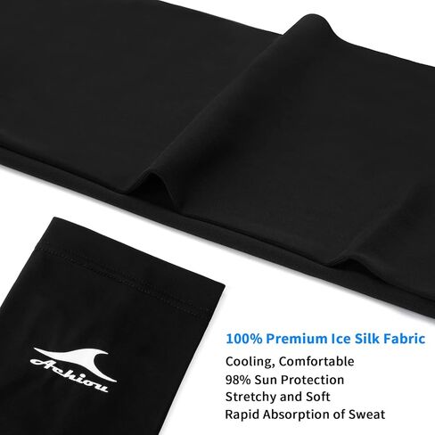 Achiou Cooling Ice Silk Arm Sleeves, Summer UV Sun Protection Compression Sleeves UPF 50+ for Women Volleyball Youth Sports in Kuwait