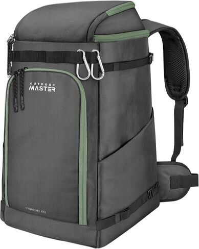 OutdoorMaster Ski Boot Bag, 65L Snowboard Boots Travel Backpack for Helmet, Ski Shoes, Goggles, Gloves and Accessories, Waterproof Exterior & Bottom in Kuwait