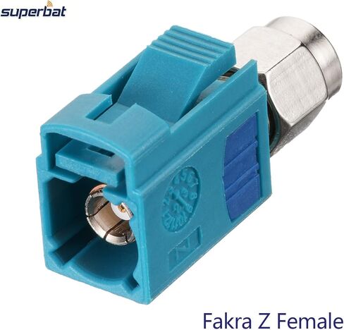 Superbat Fakra Z Female to SMA Female Vehicle GPS Antenna Adapter Connector 2Pcs for GPS Navigation Satellite Radios Car Stereo Android Head Unit 4G LTE Telematics Bluetooth Module in Saudi Arabia