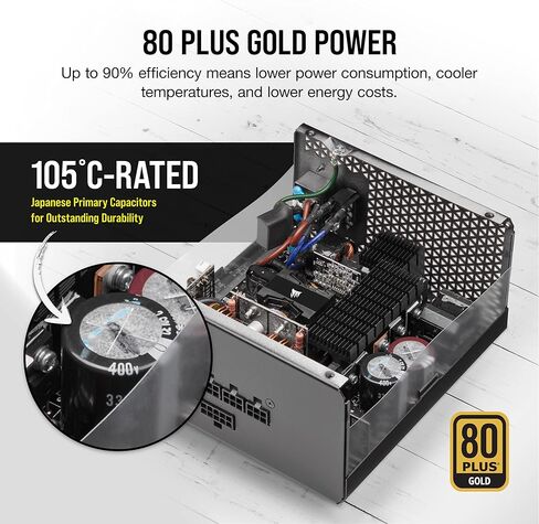 CORSAIR RM850x Fully Modular Low-Noise ATX Power Supply – ATX 3.1 Compliant – PCIe 5.1 Support – Cybenetics Gold Efficiency – Native 12V-2x6 Connector – Black in Saudi Arabia