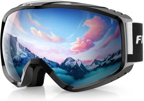 findway OTG Ski Goggles - Over Glasses Snow Snowboard Goggles for Men Women Adult & Youth - Anti-Fog 100% UV Protection in Kuwait