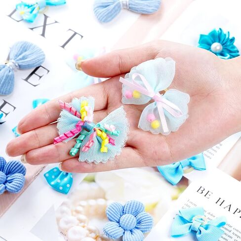 choyaxo 20pcs Pink Dog Bows Dog Bow with Rubber Bands Puppy Hair Bows Mix Style Flower Bow for Dog Cat in Saudi Arabia