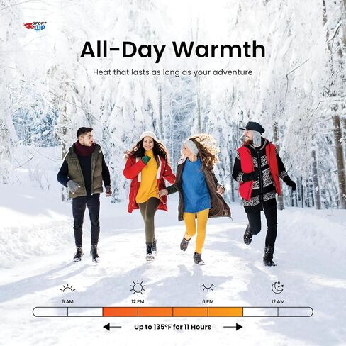 Hand Warmers - Up to 11 Hours of Heat, Super Long Lasting - Easy, All Natural - Air Activated, for Body, Hands & Toes - Odorless Hot Hand Warmer - Sport Temp in Kuwait