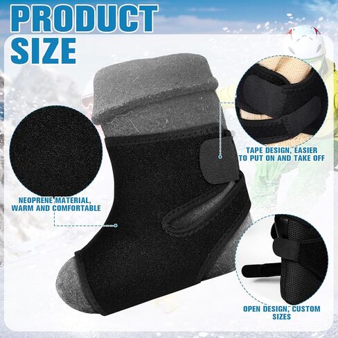 2 Pcs Ski & Snowboard Boot Fitting Liner Sleeve with 30 Pack J Bars Fitting Pads, 3 Sizes Self-Adhesive Foam Padding, Reduce Heel Lift and Ankle Blisters for Skiing Snowboarding in Kuwait