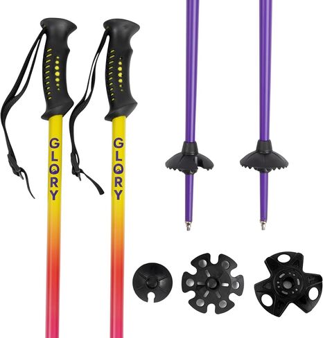 Ski Poles for Adults by Glory Poles - Ultra Durable Downhill 6 Series Aluminum Shaft Ski Poles for Men and Women - Snow Skiing Gear for All Mountain, Free Style Skiing in Saudi Arabia