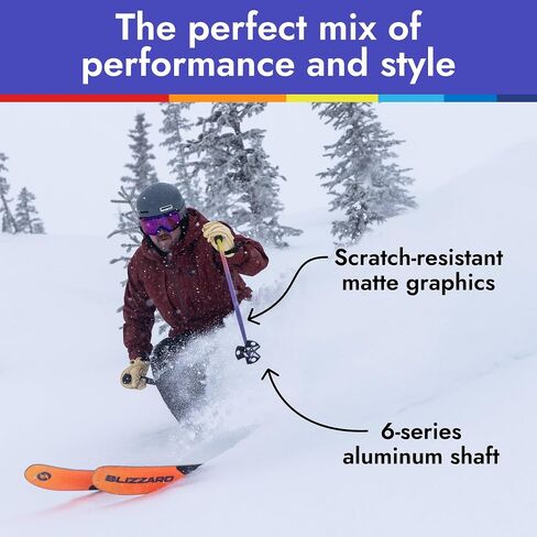 Ski Poles for Adults by Glory Poles - Ultra Durable Downhill 6 Series Aluminum Shaft Ski Poles for Men and Women - Snow Skiing Gear for All Mountain, Free Style Skiing in Saudi Arabia