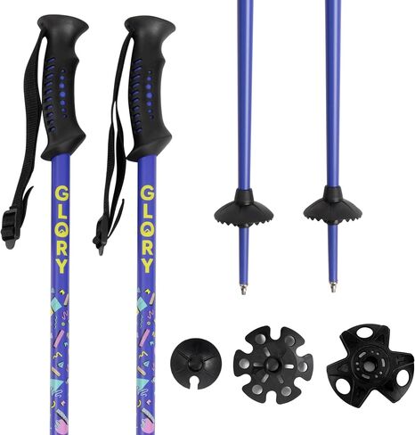 Ski Poles for Adults by Glory Poles - Ultra Durable Downhill 6 Series Aluminum Shaft Ski Poles for Men and Women - Snow Skiing Gear for All Mountain, Free Style Skiing in Saudi Arabia