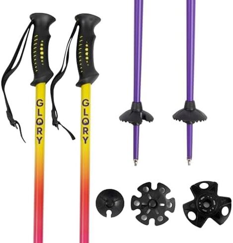 Ski Poles for Adults by Glory Poles - Ultra Durable Downhill 6 Series Aluminum Shaft Ski Poles for Men and Women - Snow Skiing Gear for All Mountain, Free Style Skiing in Saudi Arabia