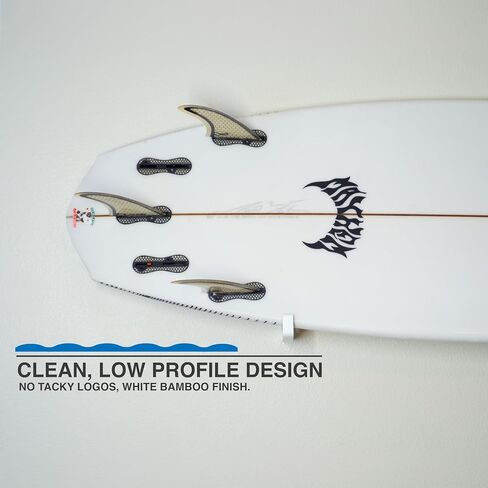 Surfboard Rack Wall Mounted | fits Shortboards, Fishes, and Midlength Surfboards | Bamboo Construction | Hardware Included (Bamboo - Oil Finish) in Saudi Arabia